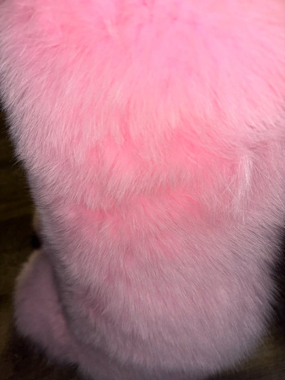 AUTHENTIC Arctic Fox Fur 50cm Tall Boots Size 7.5 NWT Fall Drop in Baby Pink - Picture 10 of 13